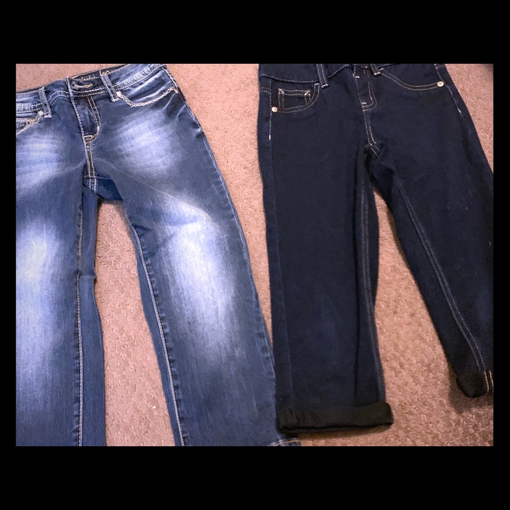 Lot of 2 pairs of justice size 10 Capri jeans